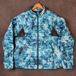 Eddie Bauer First‎ Ascent Puffer Jacket Womens XL Blue Stormdown 800 Fill